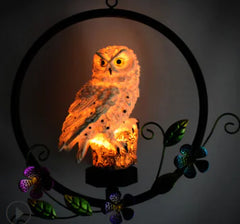 Garden Glow Solar Owl Light