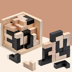 Brain Builder 3D Wood Cube Puzzle