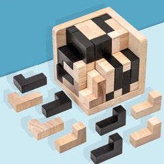 Brain Builder 3D Wood Cube Puzzle