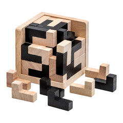 Brain Builder 3D Wood Cube Puzzle